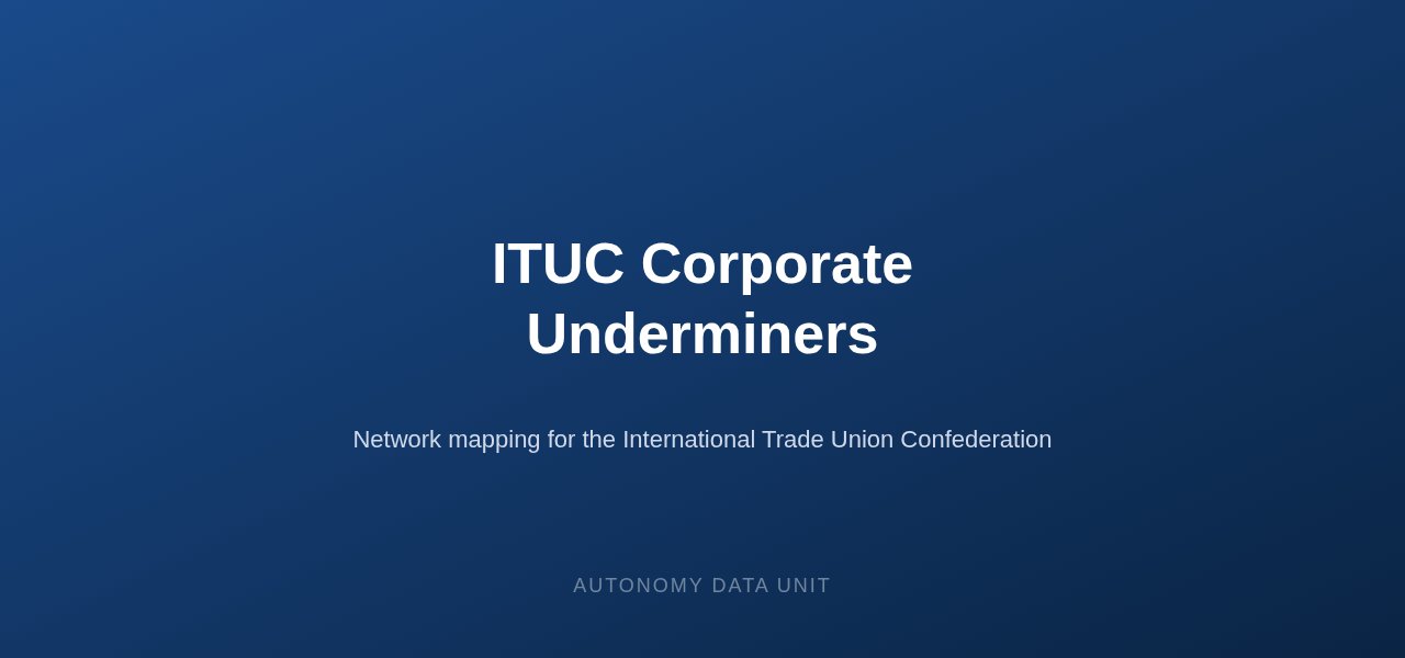Corporate Underminers